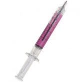 Caneta Esferográfica forma de Seringa - liquido-Roxo